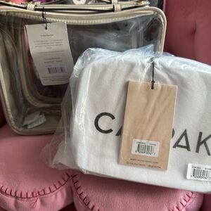 Calpak Clear Travel Case with color Stone-Medium and Large